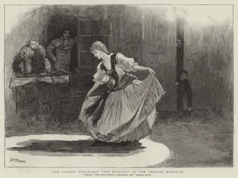 Die Burleske der Wachen Fra Diavolo in den Chelsea Barracks
